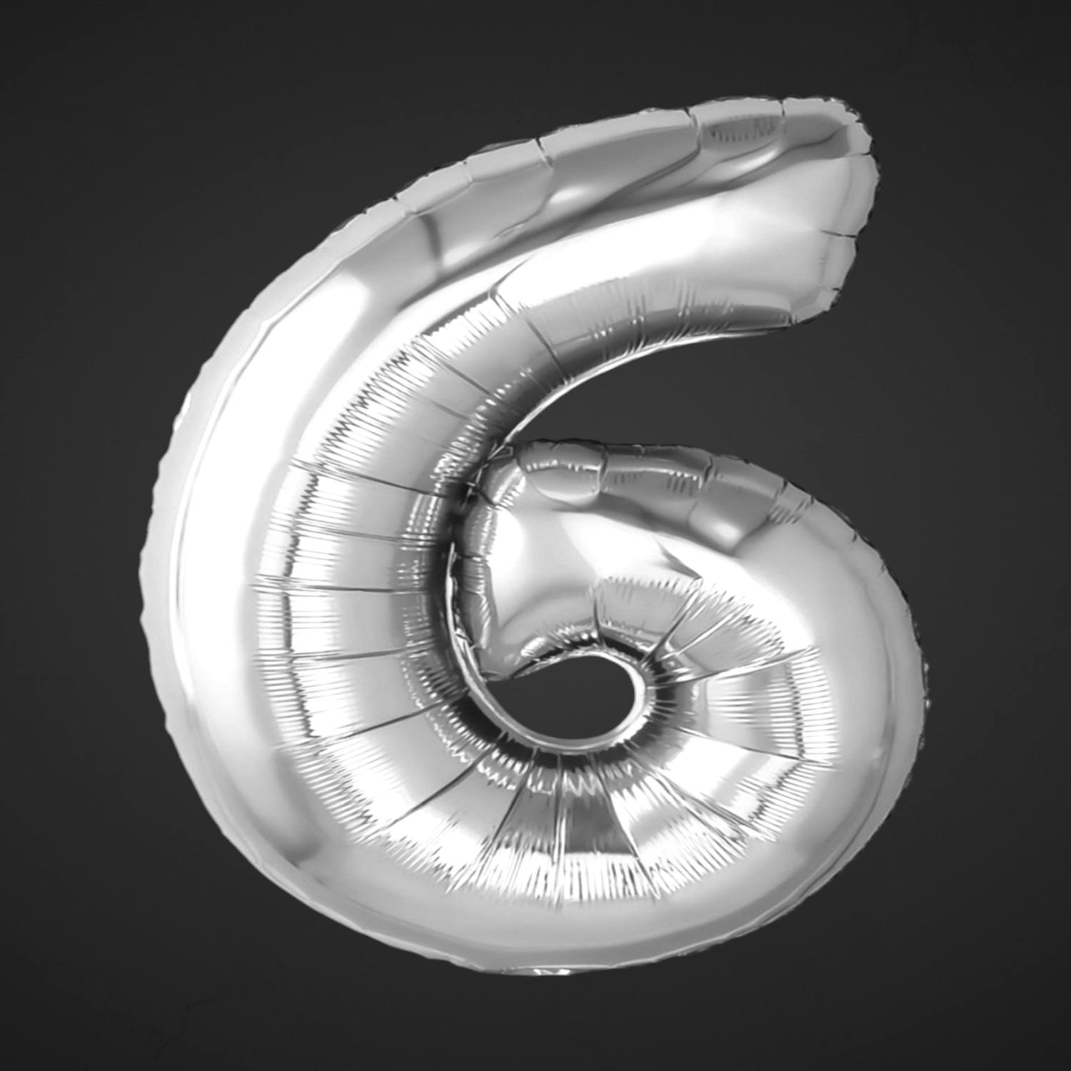 Фольгированная цифра 6