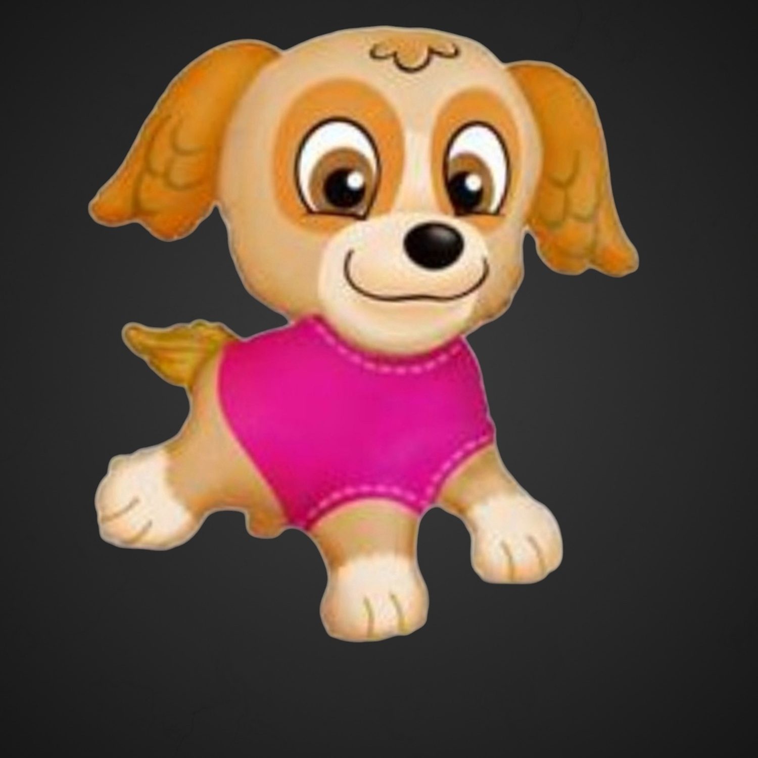 Фольгированный шар Щенок в розовом 75*78 см